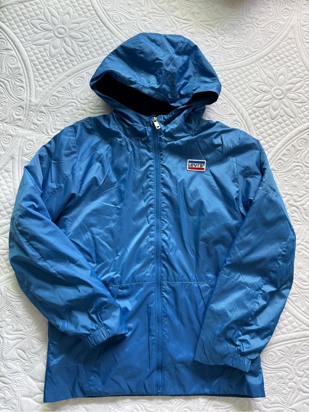 Levi's Kids Blue Hooded Rain Jacket